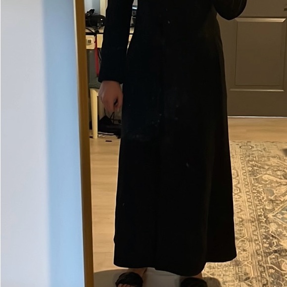 Emporio Armani floor length fitted black wool coat size 40 EUR, US 6 - Picture 6 of 14